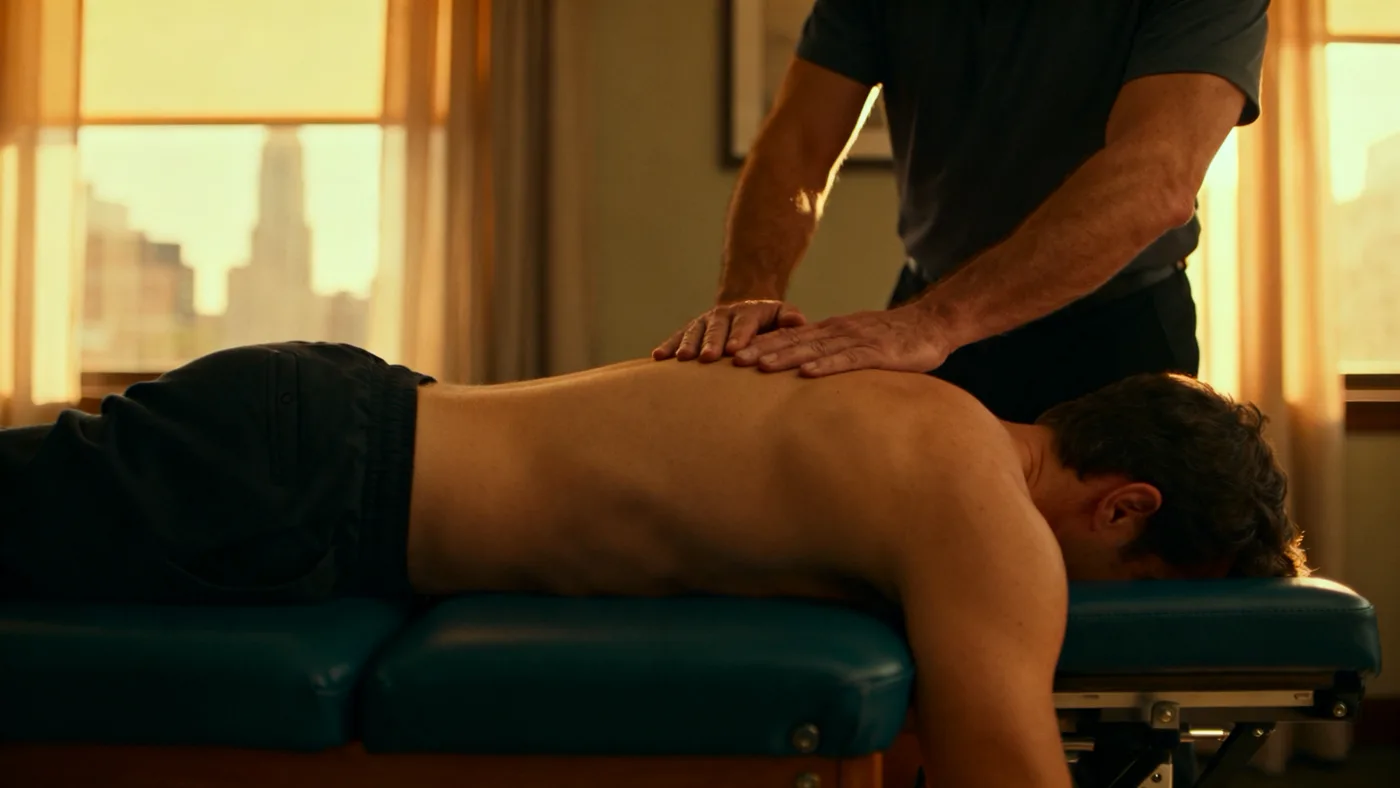 Chiropractic adjustment at ALIGN