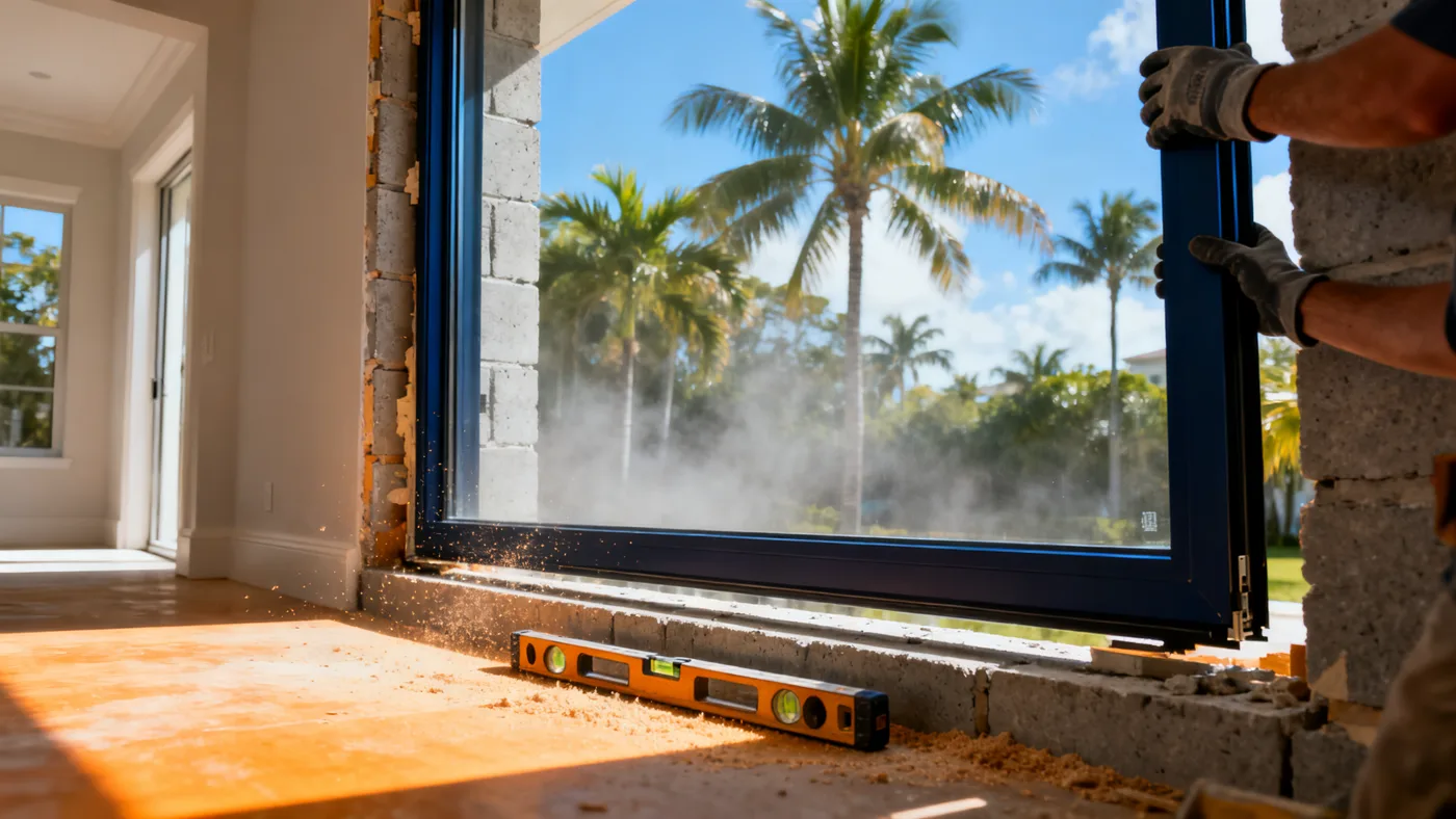 Illustrative impact-window installation study