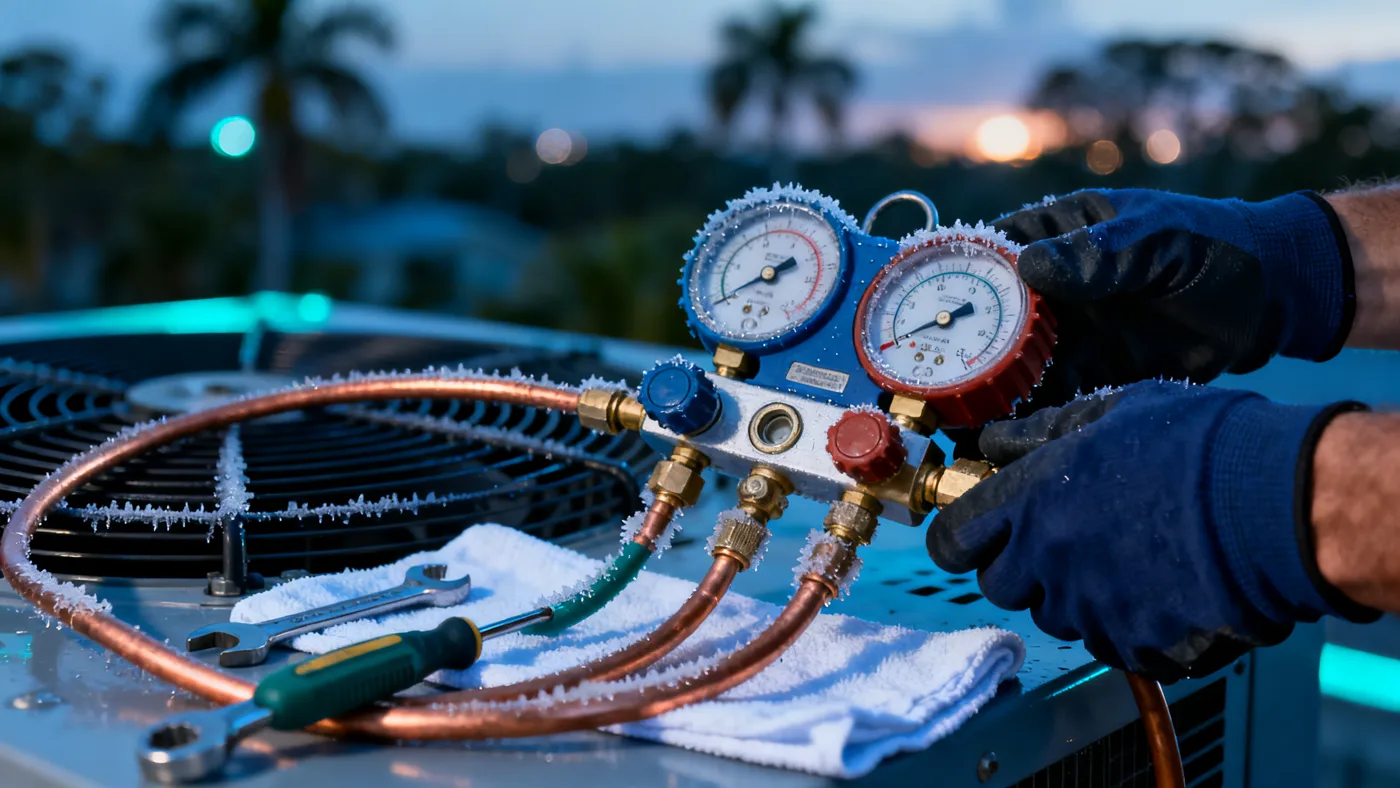 Illustrative HVAC diagnostic-service image