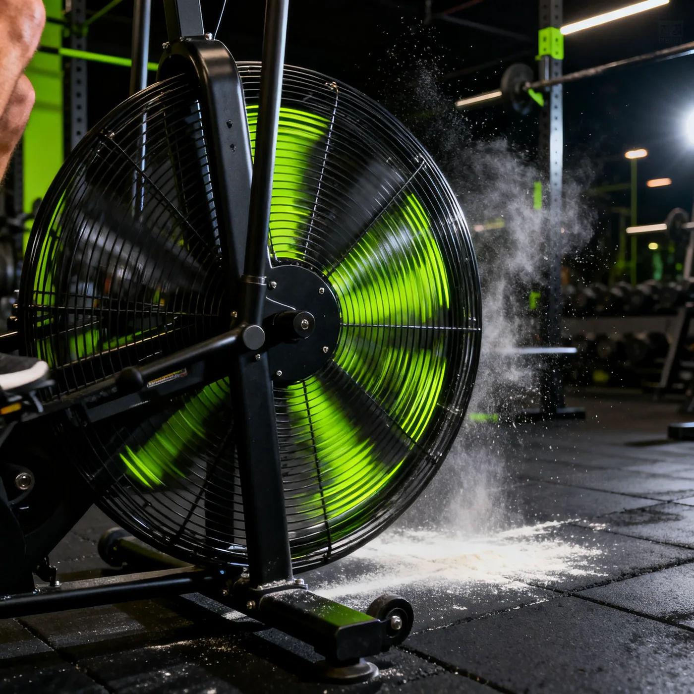 Programa Cardio — rueda de acero de la air bike