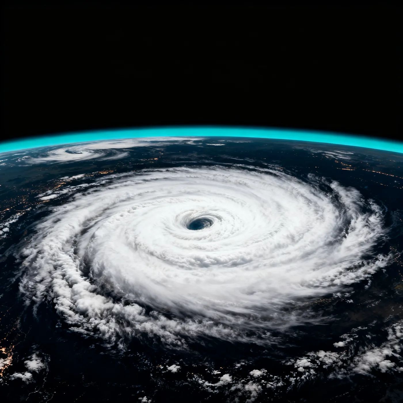 Cyclone observed from orbit