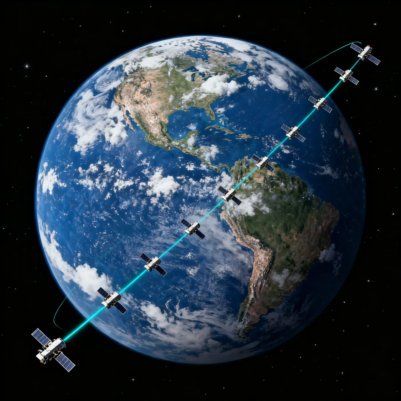 Earth observation satellite ring