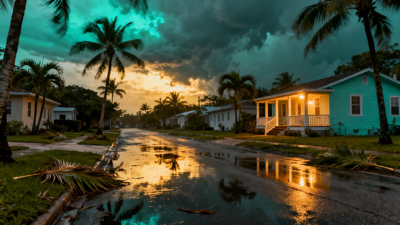 Fort Lauderdale street after a tropical storm
