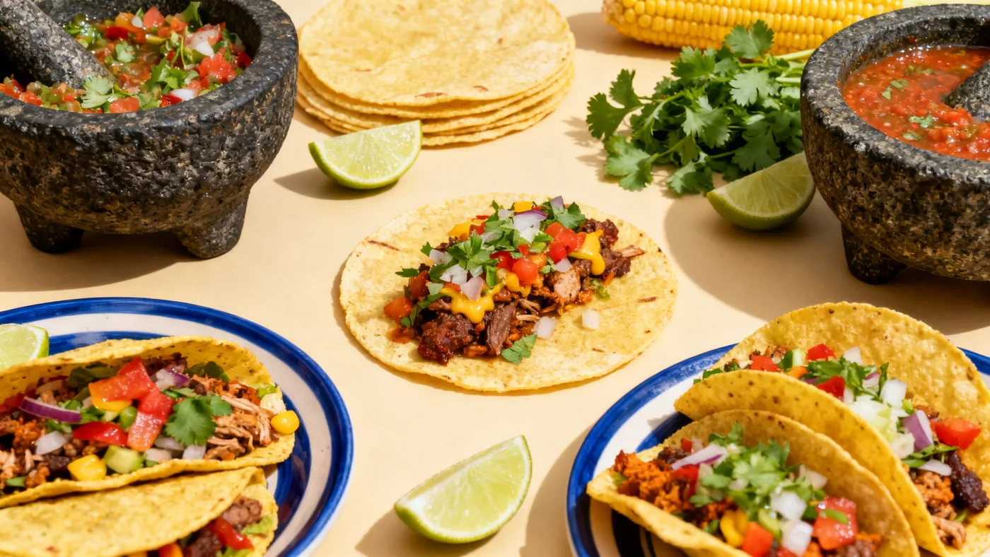 La mesa completa de la taquiza